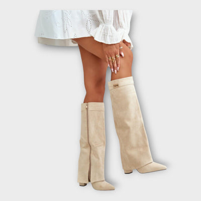 Tall suede boots