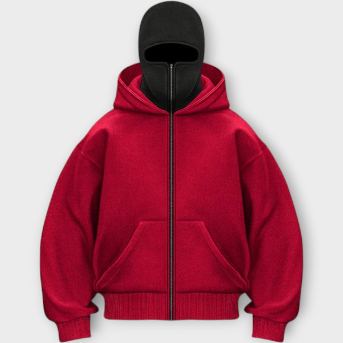 Hooded sweatshirt with front zip
