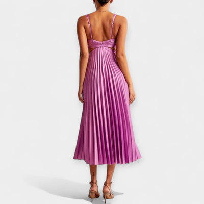 Pleated maxi dress