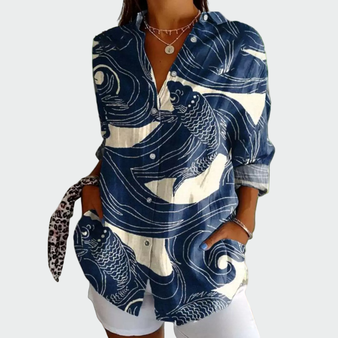 Stylish floral print shirt