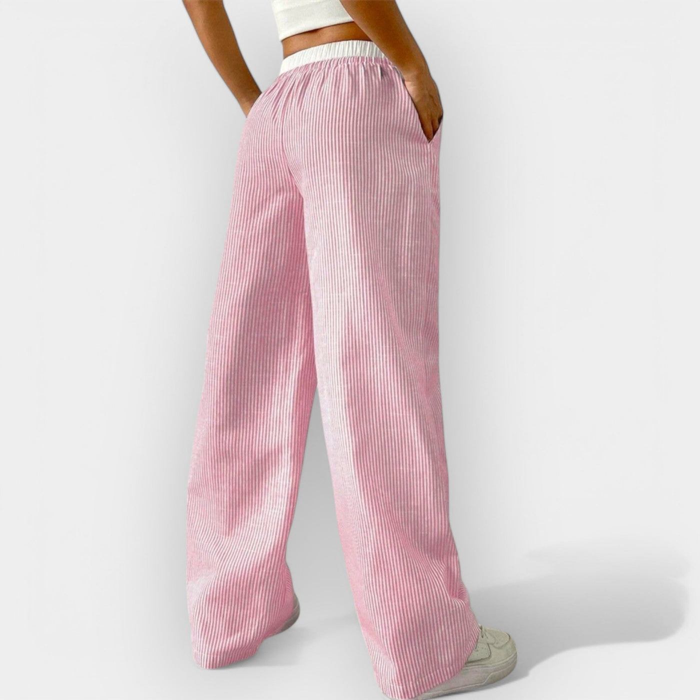 Wide striped trousers