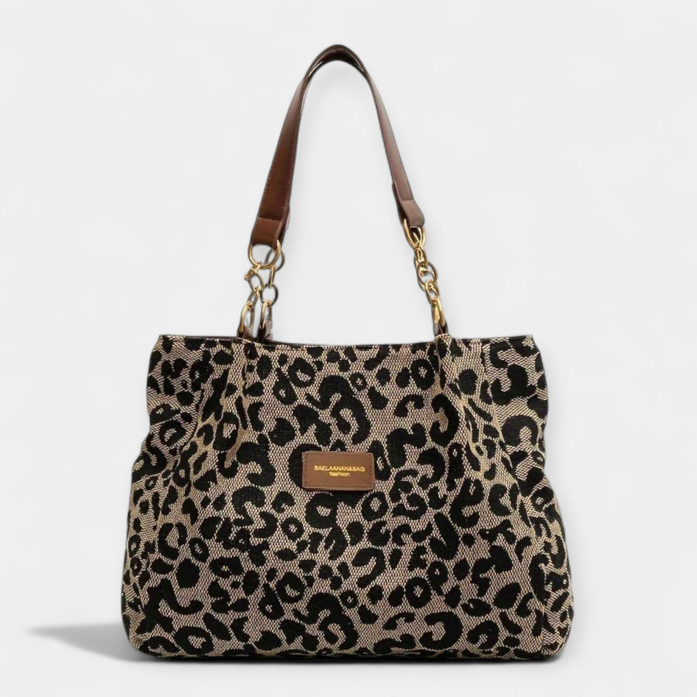 Animal print shoulder bag
