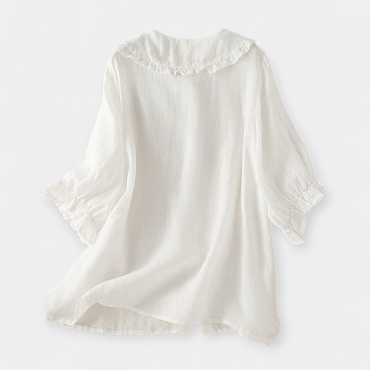 Shirt with ruffles and collar