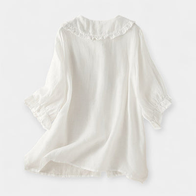 Shirt with ruffles and collar