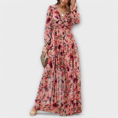 Floral print maxi dress