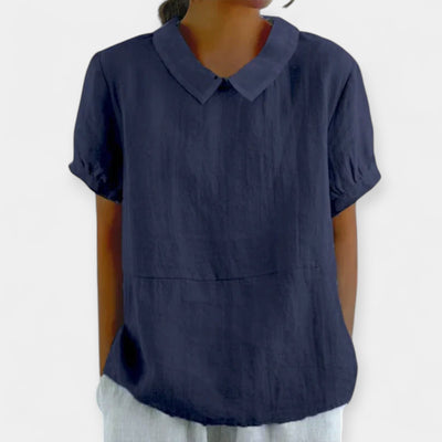 Cotton blouse with collar