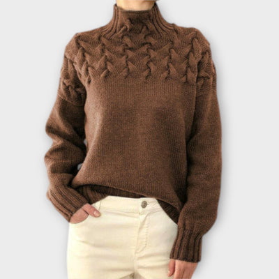 Sweater with knitting details