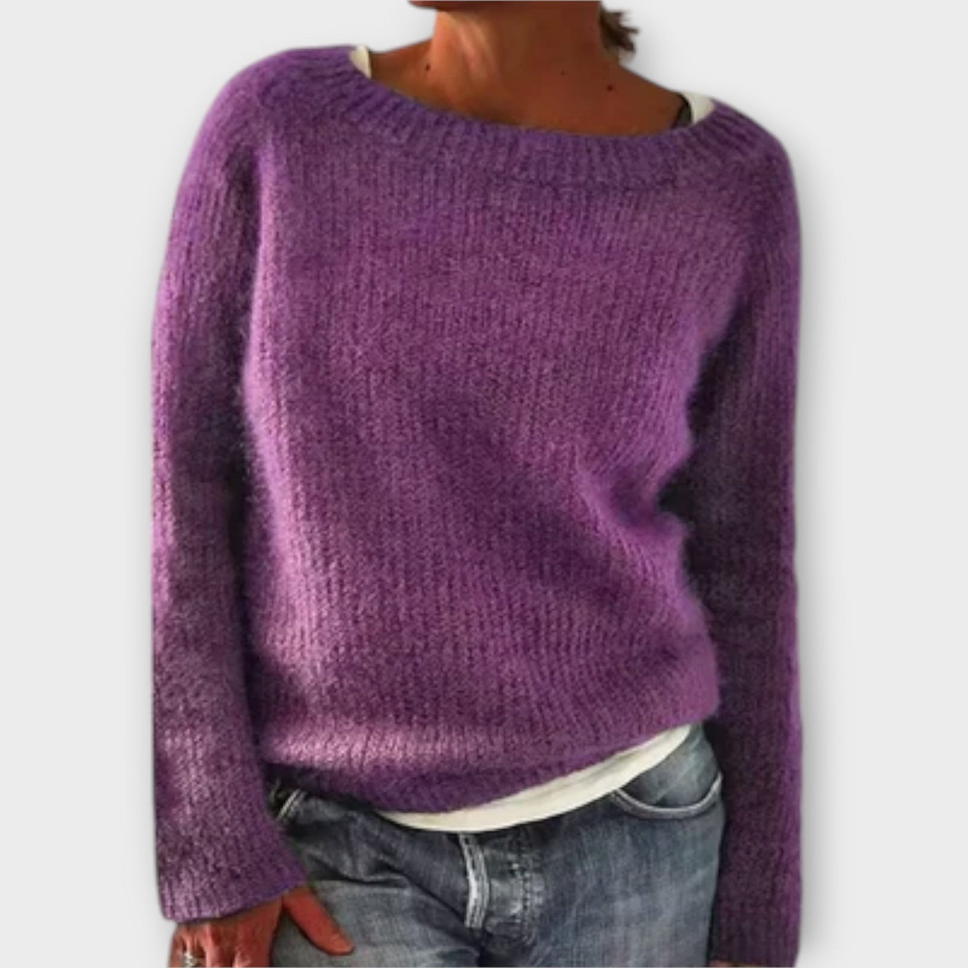 Knitted sweater with minimalist design