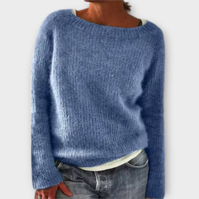 Knitted sweater with minimalist design