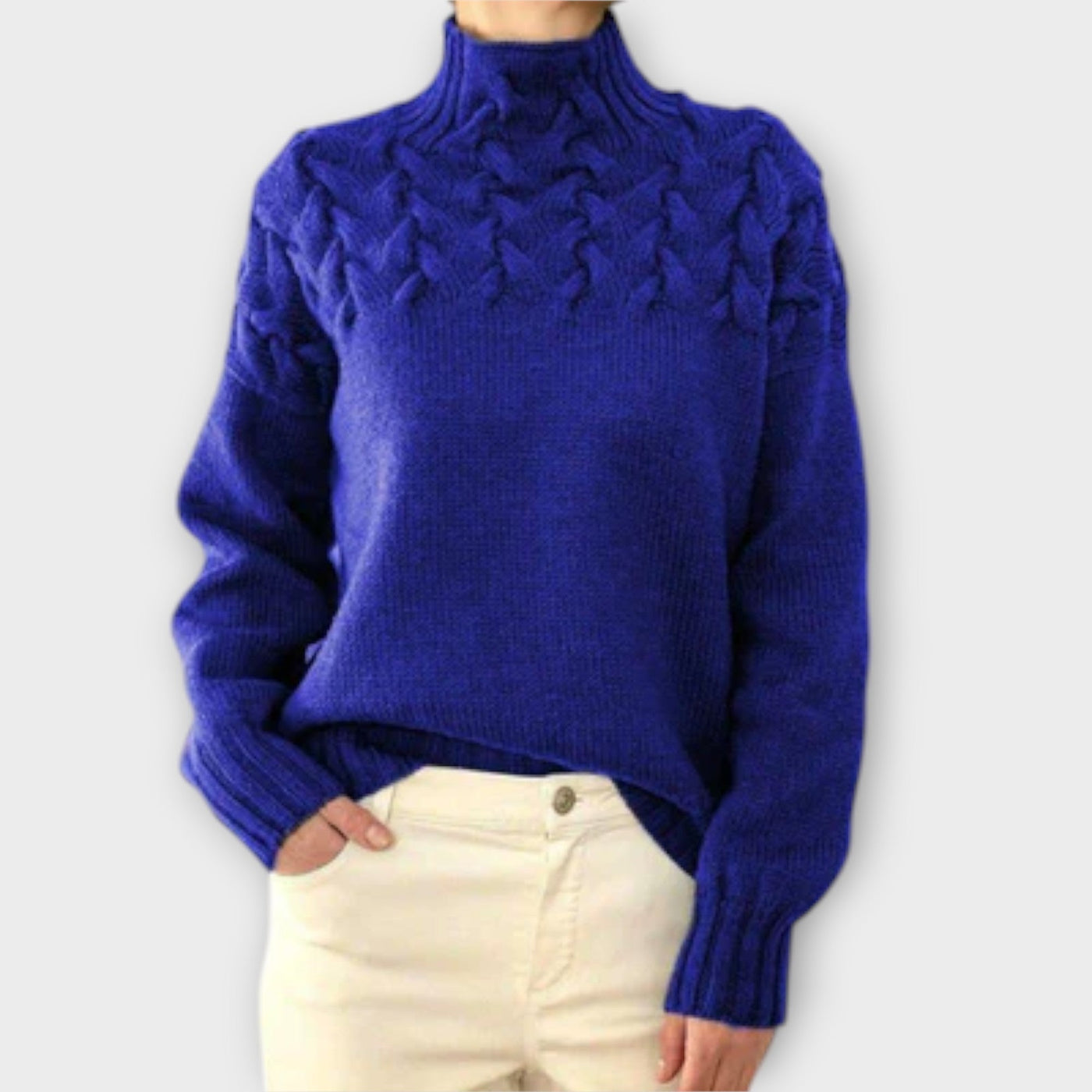 Sweater with knitting details