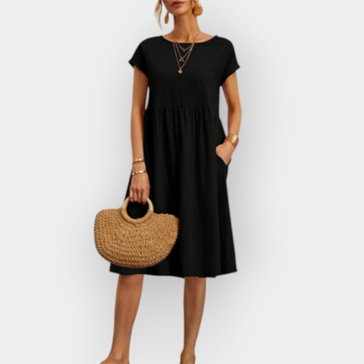 Midi dress with clean lines