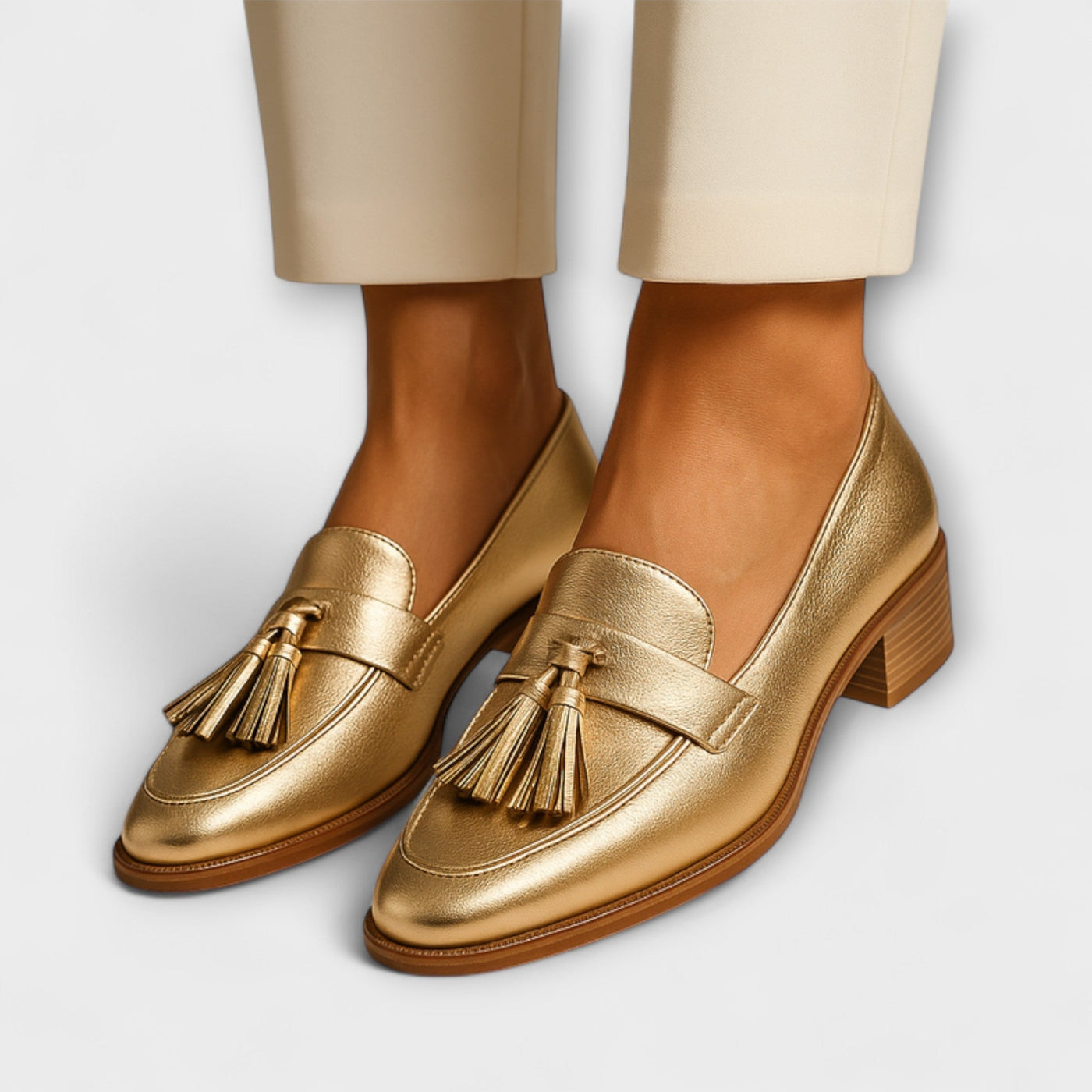 Shining Gold loafers