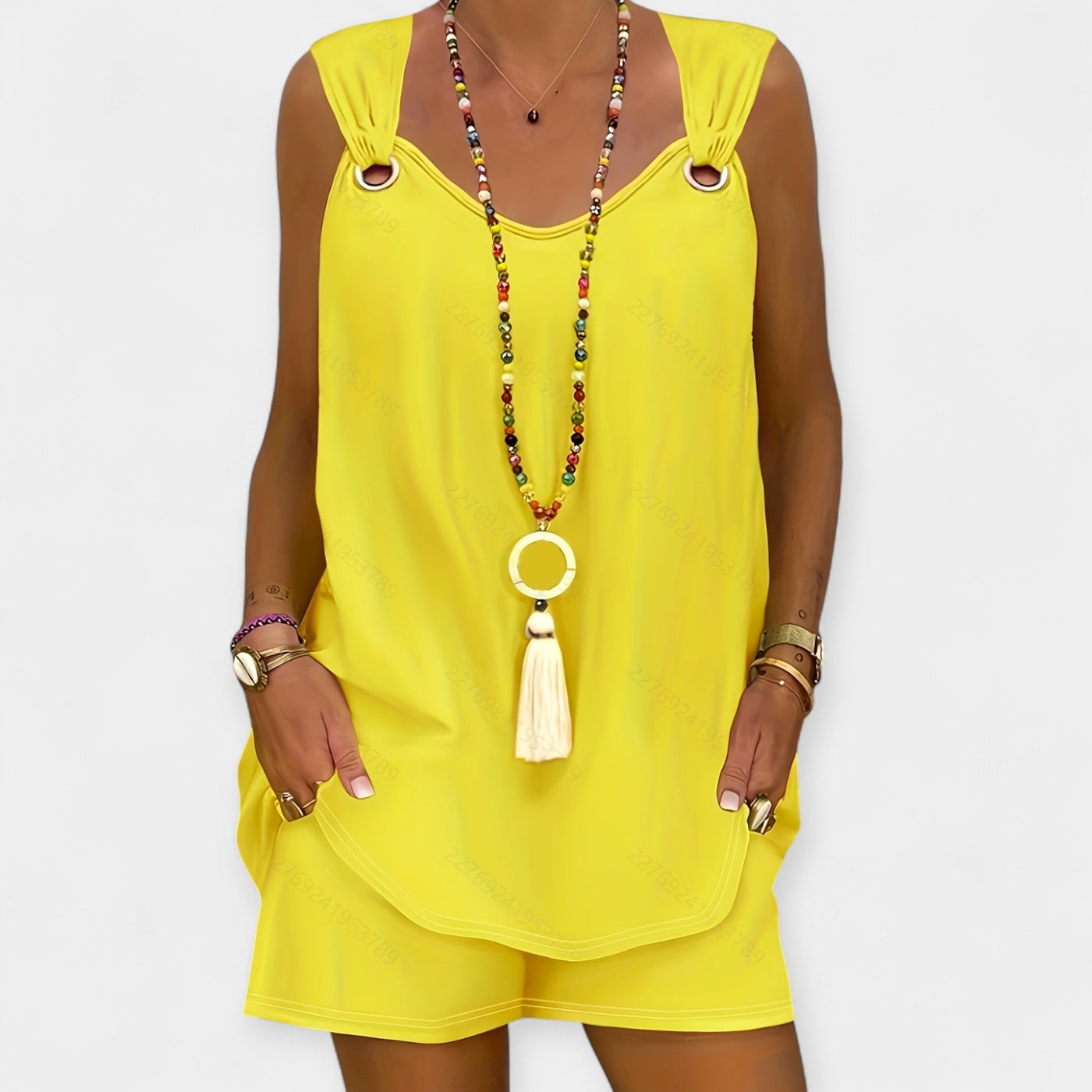 Sleeveless top and shorts set