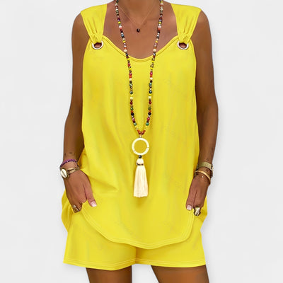 Sleeveless top and shorts set