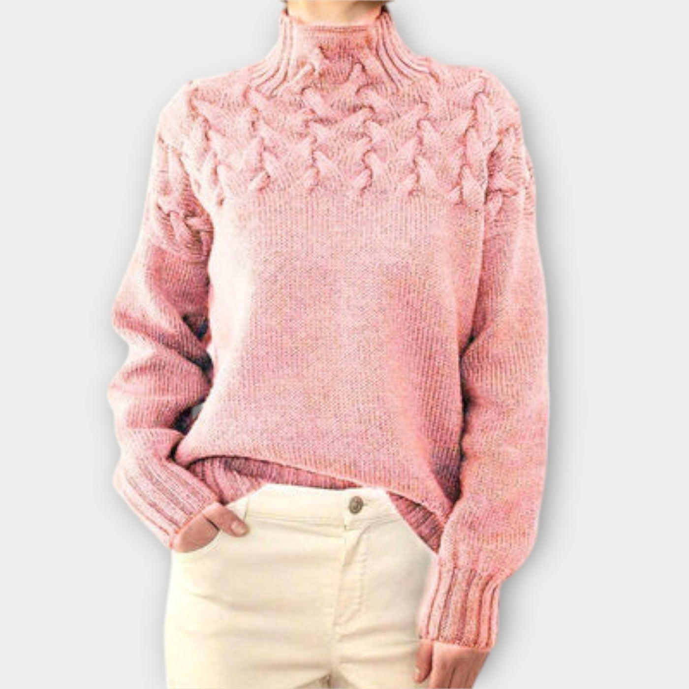 Sweater with knitting details