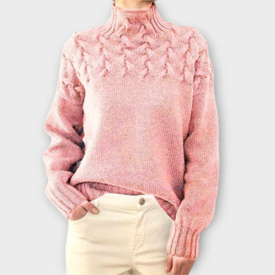 Sweater with knitting details