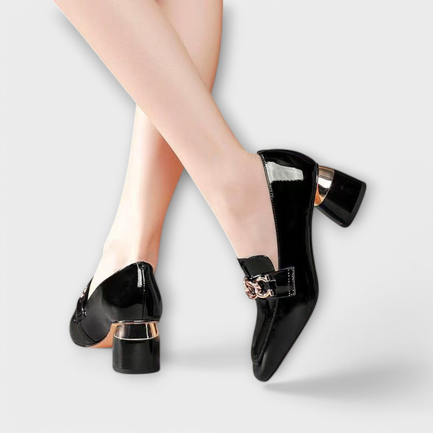 Stylish and elegant glossy pumps