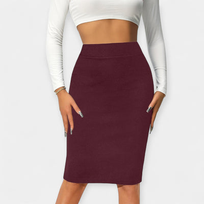 High-waisted office skirt