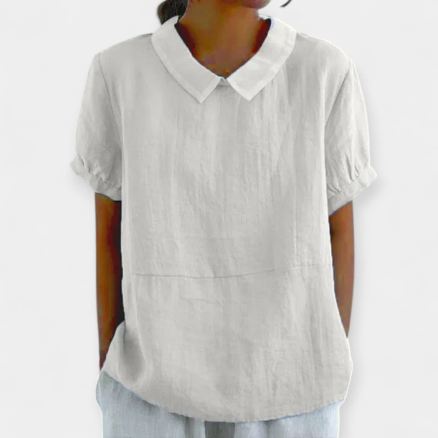 Cotton blouse with collar