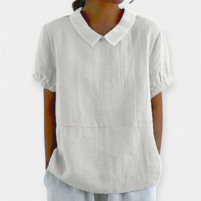 Cotton blouse with collar