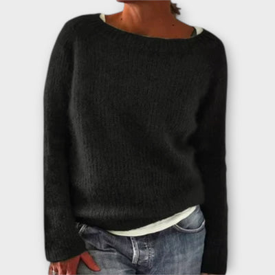 Knitted sweater with minimalist design