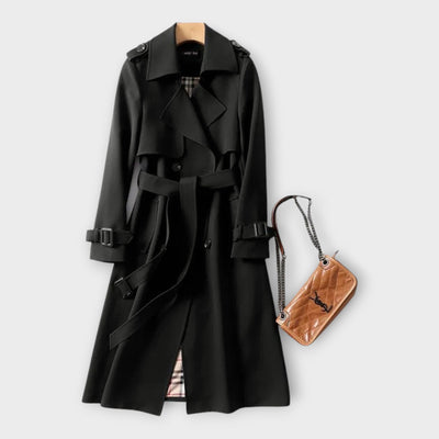 Long trench coat with belt