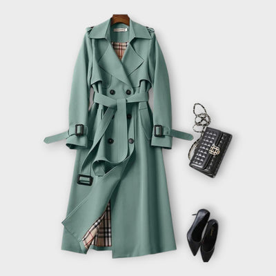 Long trench coat with belt
