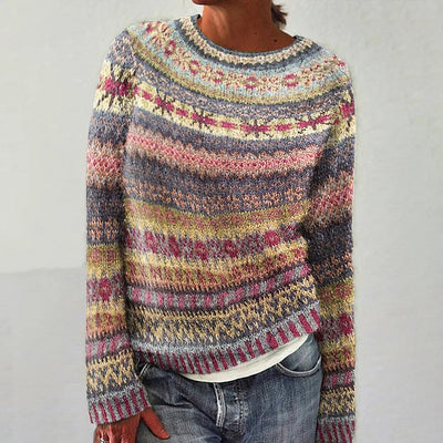 Sweater with geometric patterns