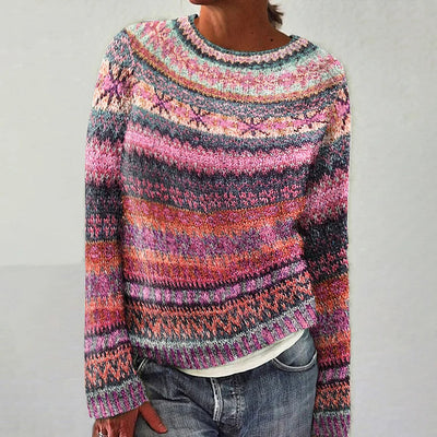 Knitted sweater with a unique pattern