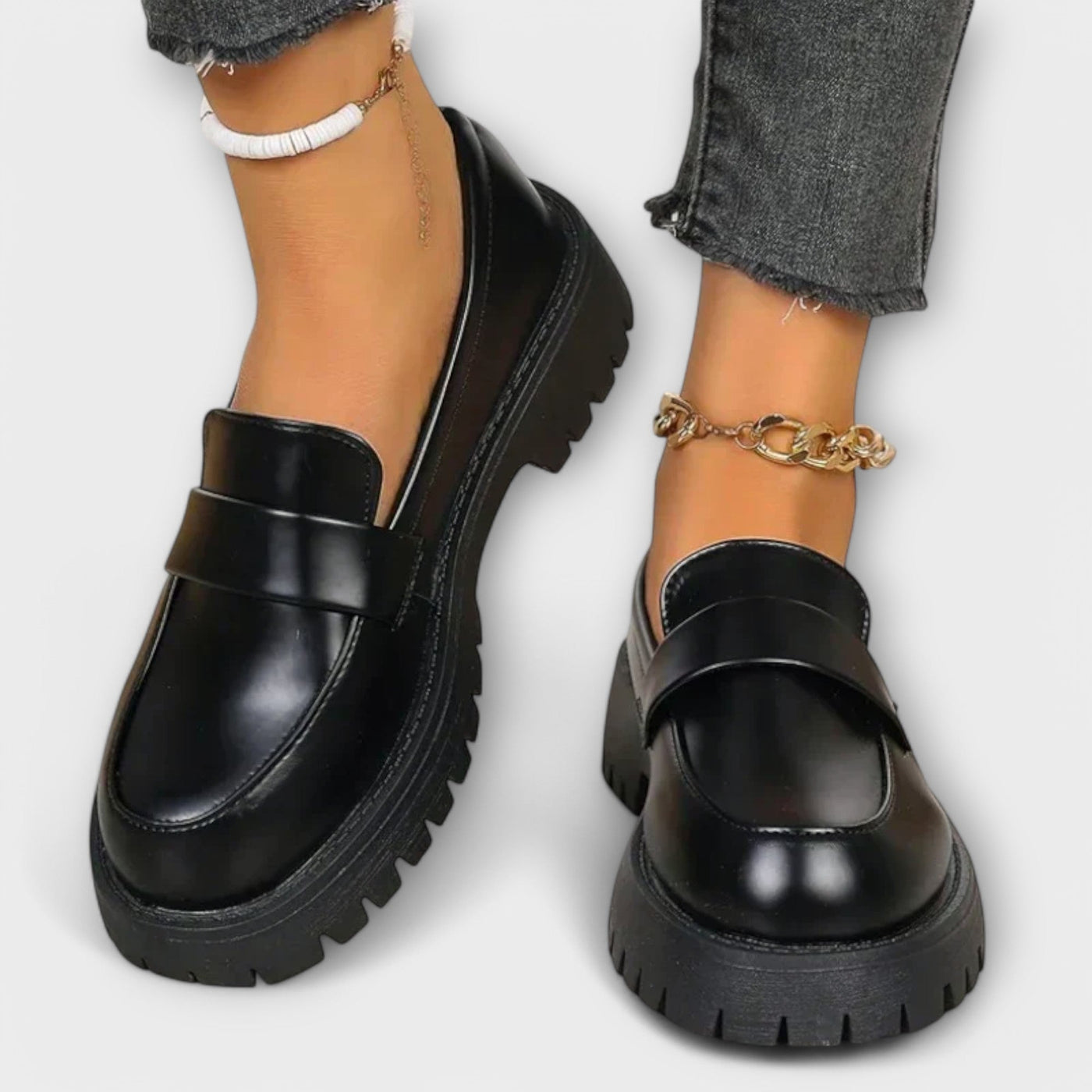 Chunky platform loafers