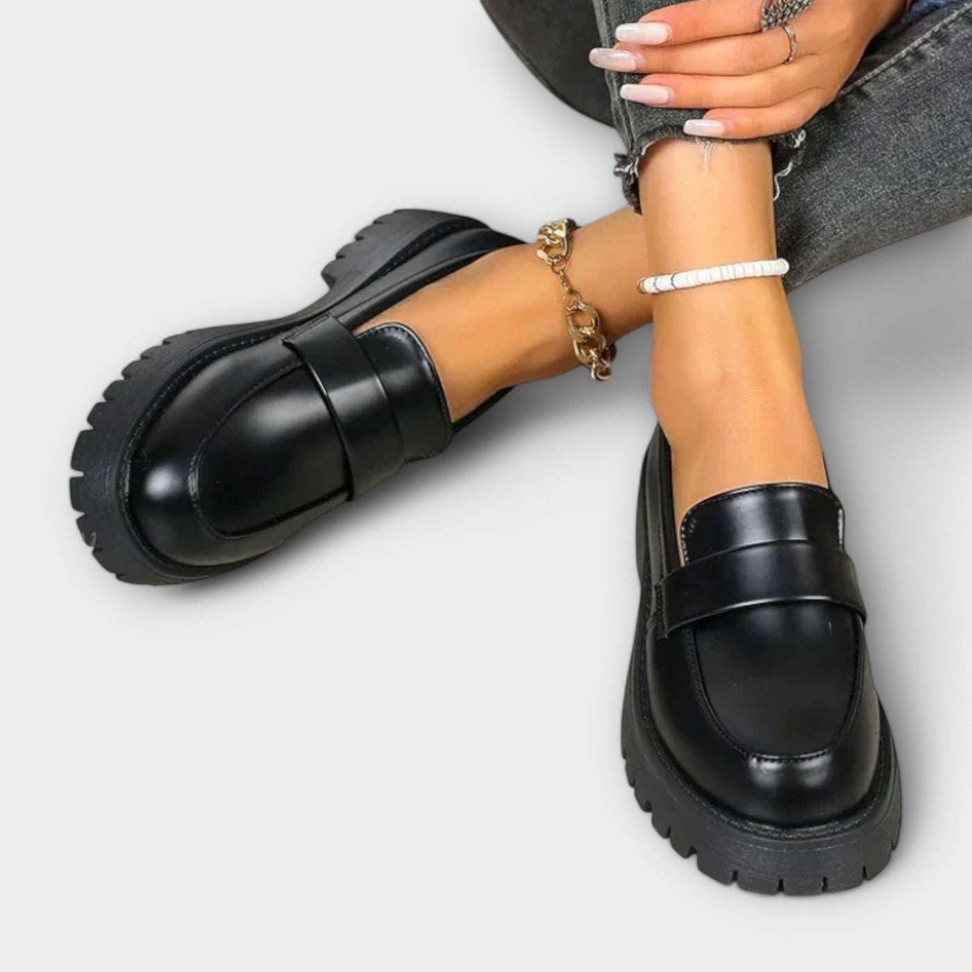 Chunky platform loafers