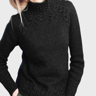 Elegant knitted high-neck sweater