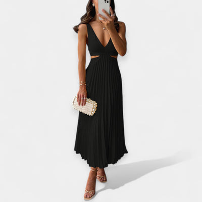 Pleated maxi dress
