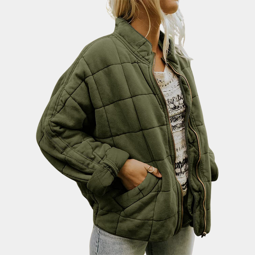 Stylish square quilted jacket