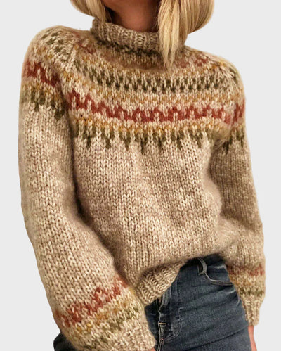 Knitted high-neck sweater