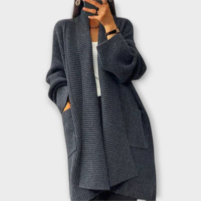 Long knitted cardigan