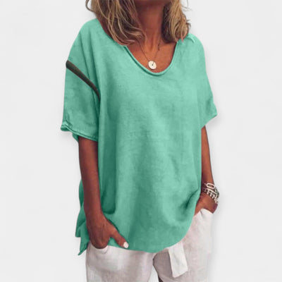 Summer V-neck blouse