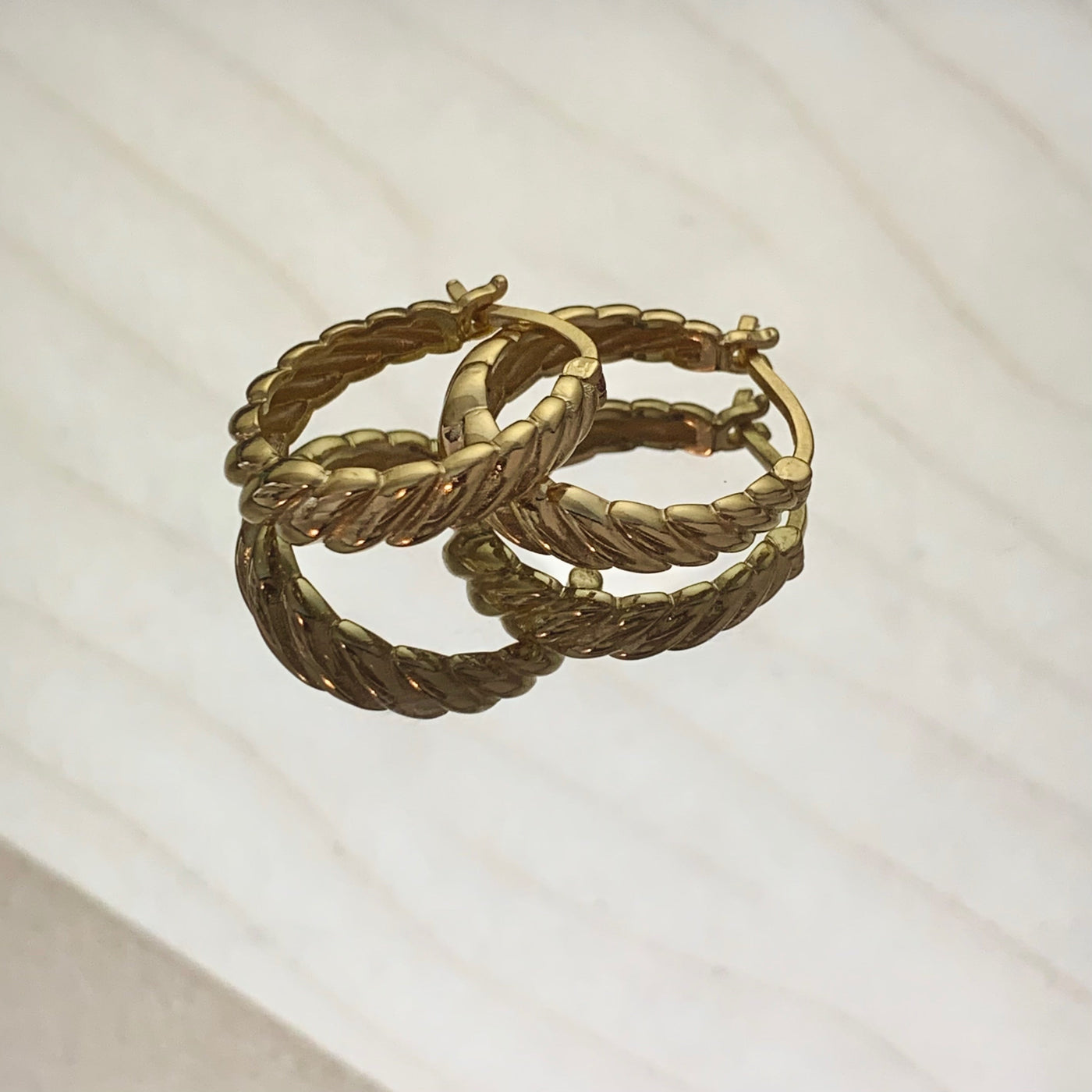 Twisted hoop earrings