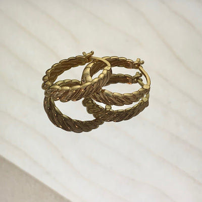 Twisted hoop earrings