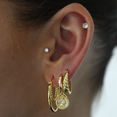 Twisted hoop earrings