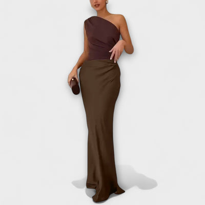 One-shoulder maxi dress