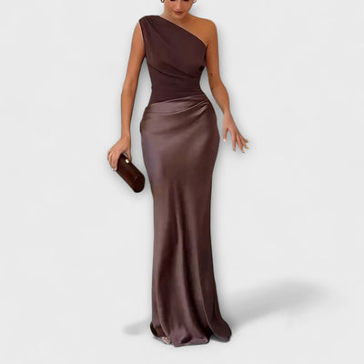 One-shoulder maxi dress