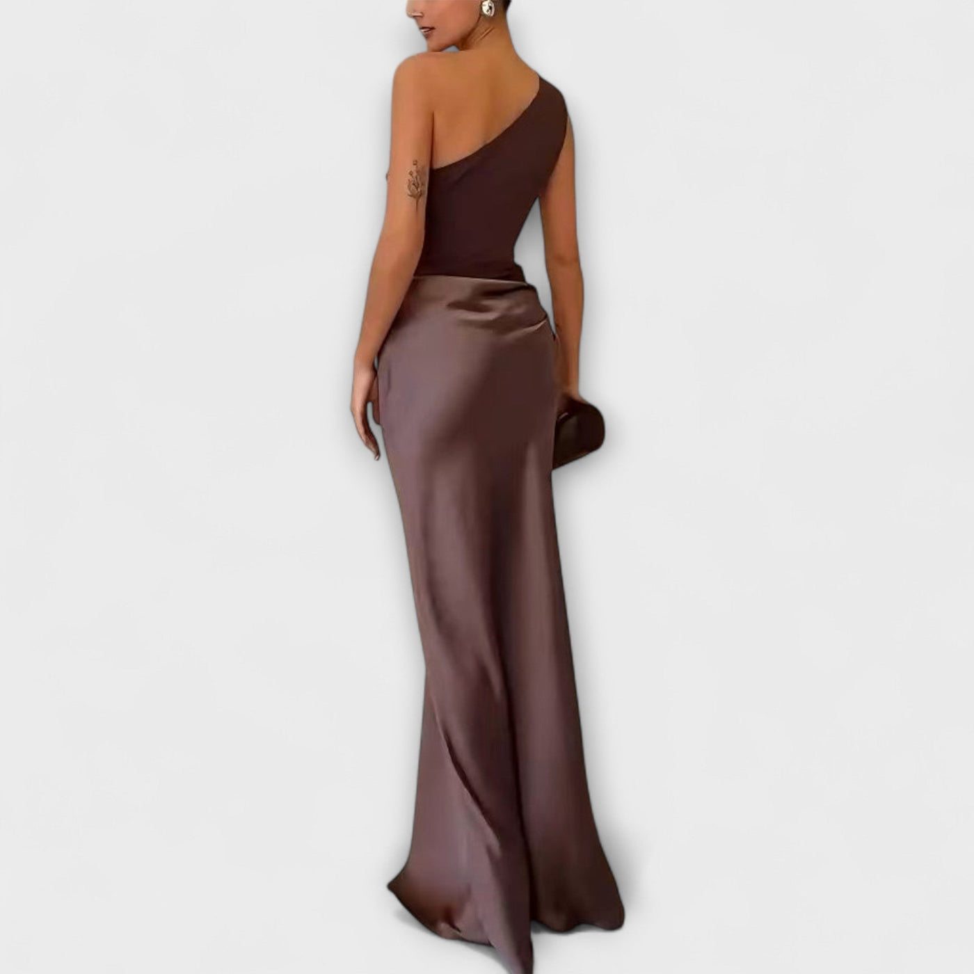 One-shoulder maxi dress
