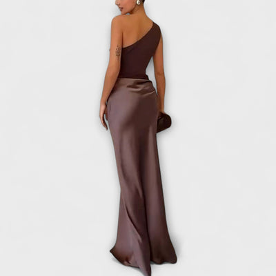 One-shoulder maxi dress