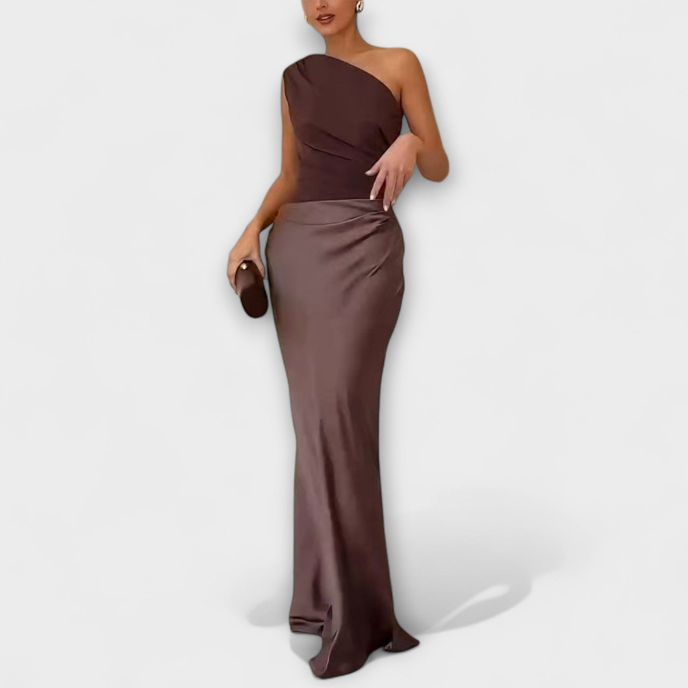 One-shoulder maxi dress