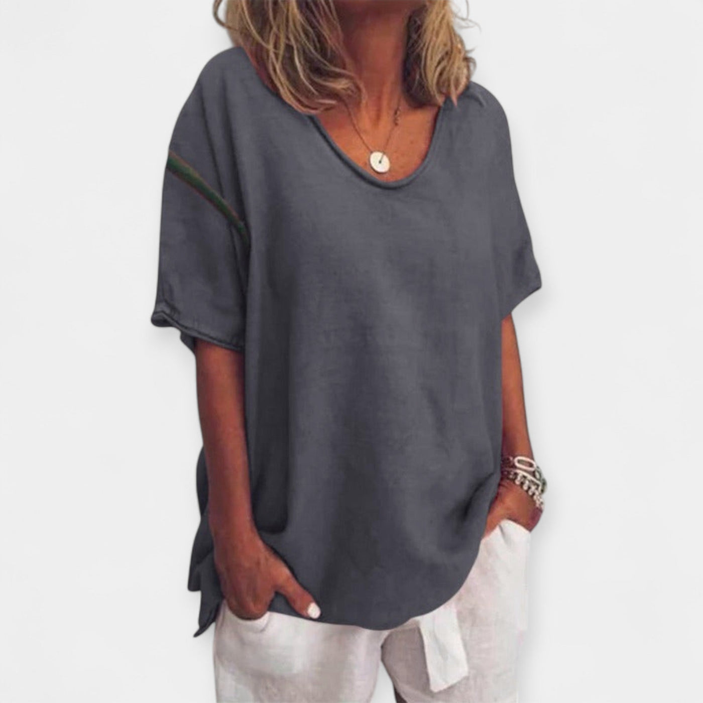 Summer V-neck blouse