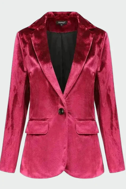 Velvet feel blazer