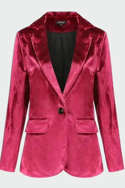 Velvet feel blazer