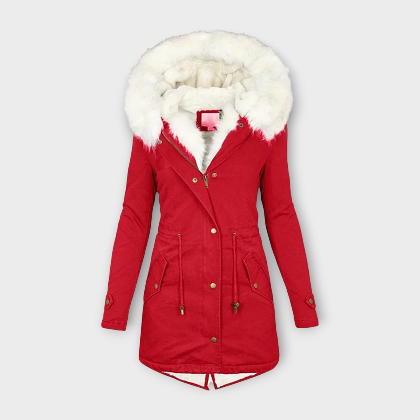 Luxury Jacket with Faux Fur Trim and Fleece Lining