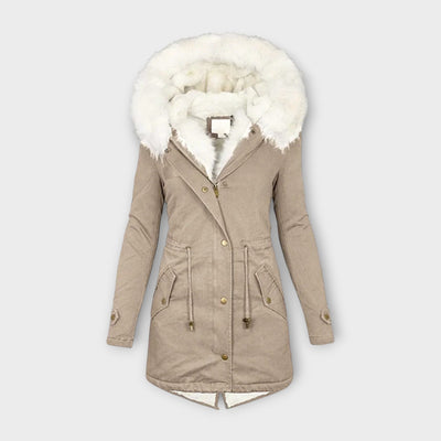 Luxury Jacket with Faux Fur Trim and Fleece Lining